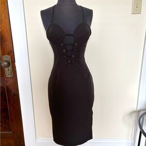 NWT Runaway The Label Dante Dress Midi Spaghetti Strap Plunge